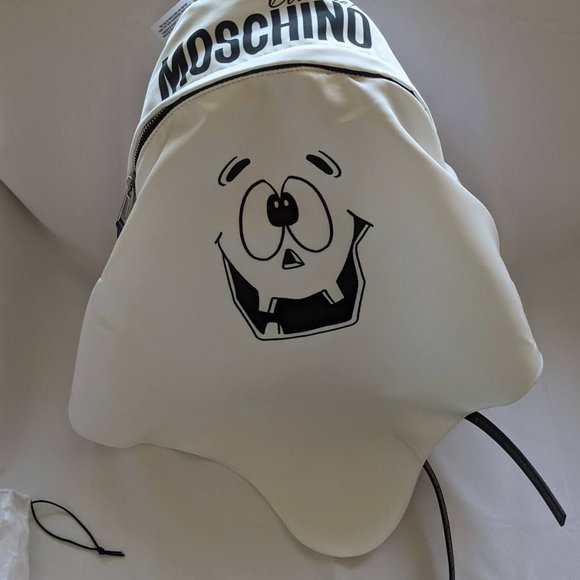 SS20 Moschino Coutre Jeremy Scott WHITE PUMPKIN FACE GHOST BACKPACK TRICK main image 12